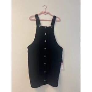 Celebrity Pink Women's‎ Black Denim Button Down Denim Jumper Dress Size 12 EUC